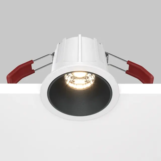 Встраиваемый точечный светильник Maytoni ALFA LED — черный, ракурс 2