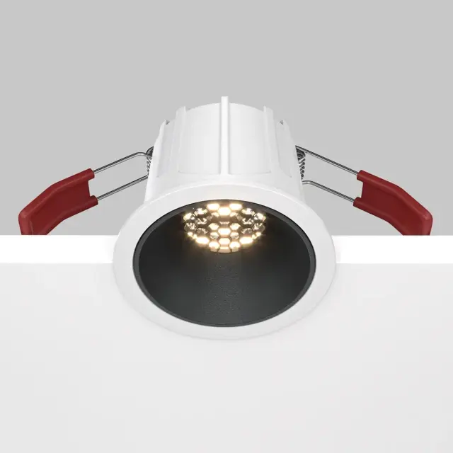 Встраиваемый точечный светильник Maytoni ALFA LED — черный, ракурс 6