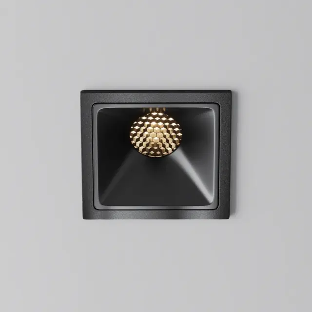 Встраиваемый точечный светильник Maytoni ALFA LED — черный, ракурс 5
