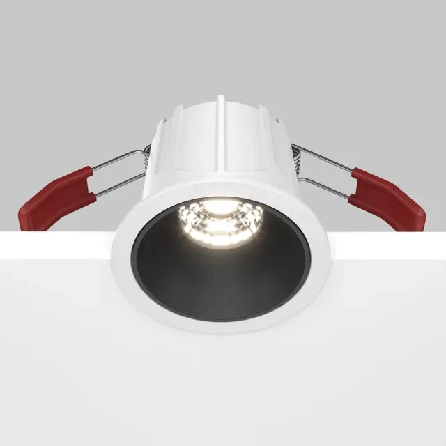 Встраиваемый точечный светильник Maytoni ALFA LED — черный, ракурс 2