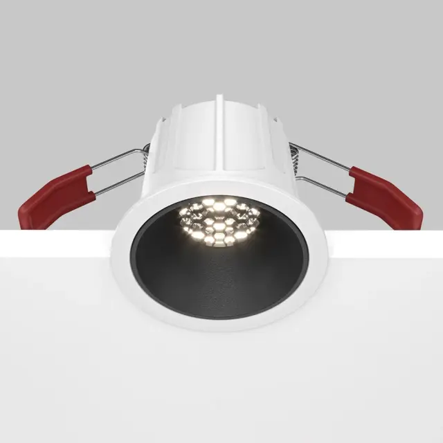 Встраиваемый точечный светильник Maytoni ALFA LED — черный, ракурс 6