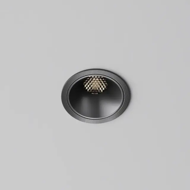 Встраиваемый точечный светильник Maytoni ALFA LED — черный, ракурс 5