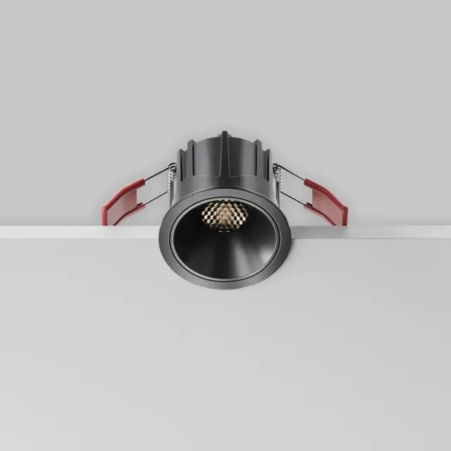 Встраиваемый точечный светильник Maytoni ALFA LED — черный, ракурс 6
