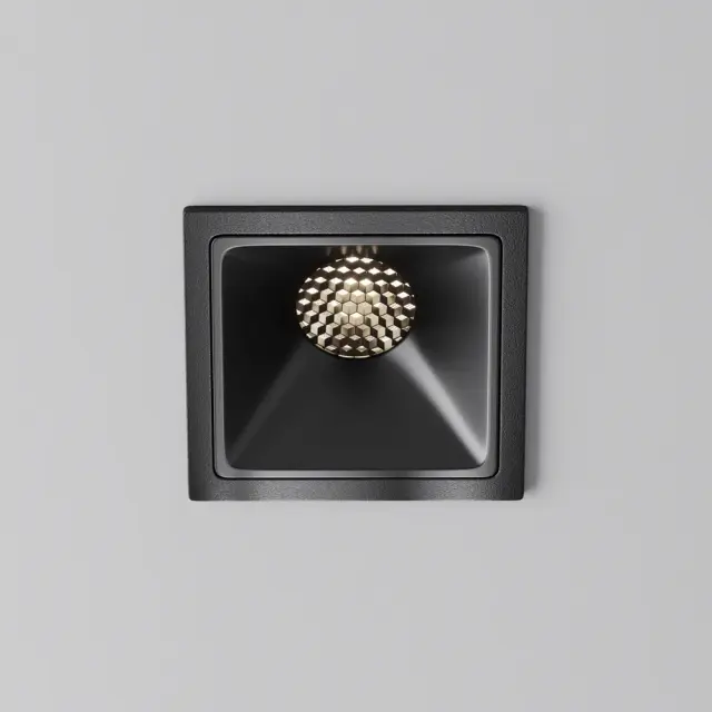 Встраиваемый точечный светильник Maytoni ALFA LED — черный, ракурс 5