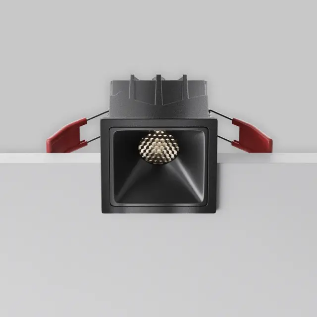 Встраиваемый точечный светильник Maytoni ALFA LED — черный, ракурс 6