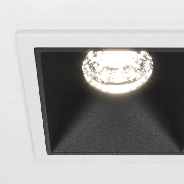 Встраиваемый точечный светильник Maytoni ALFA LED — черный, ракурс 3