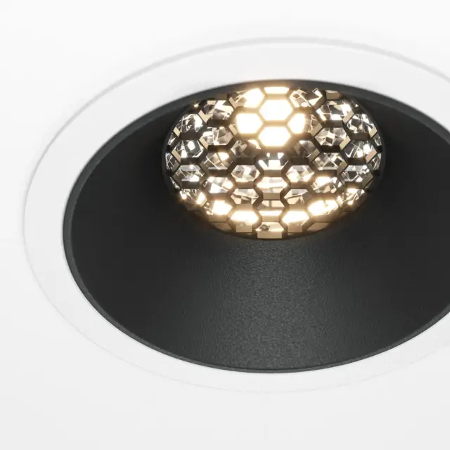Встраиваемый точечный светильник Maytoni ALFA LED — черный, ракурс 8