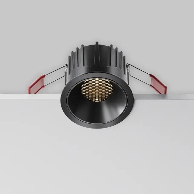 Встраиваемый точечный светильник Maytoni ALFA LED — черный, ракурс 6