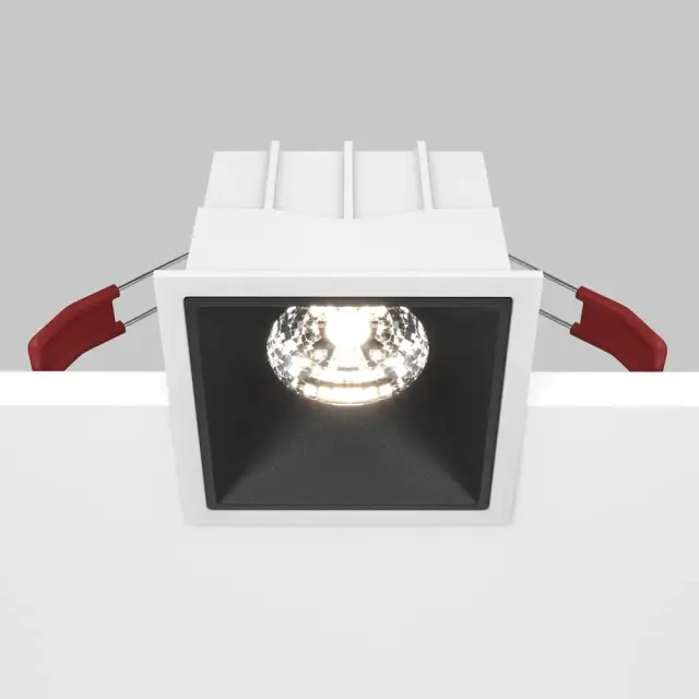 Встраиваемый точечный светильник Maytoni ALFA LED — черный, ракурс 2