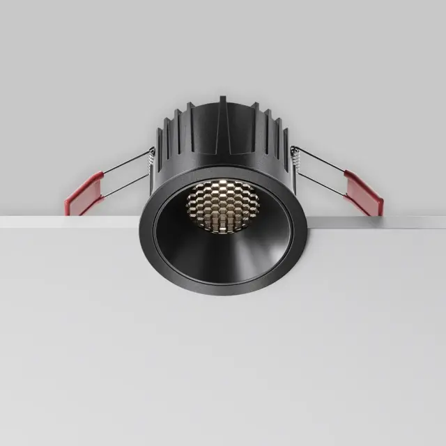 Встраиваемый точечный светильник Maytoni ALFA LED — черный, ракурс 6