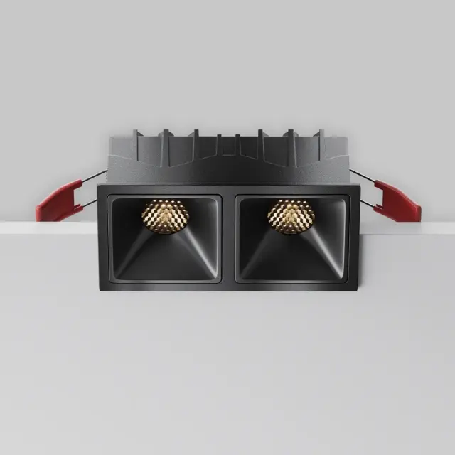 Встраиваемый точечный светильник Maytoni ALFA LED — черный, ракурс 6