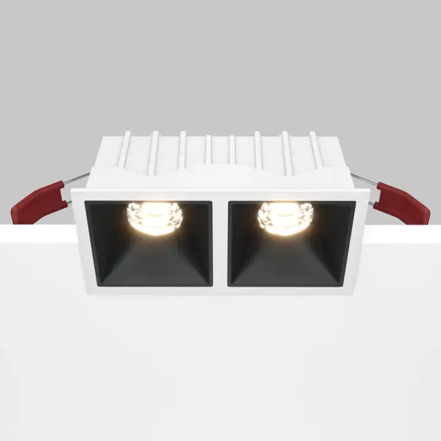Встраиваемый точечный светильник Maytoni ALFA LED — черный, ракурс 2