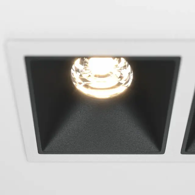 Встраиваемый точечный светильник Maytoni ALFA LED — черный, ракурс 3