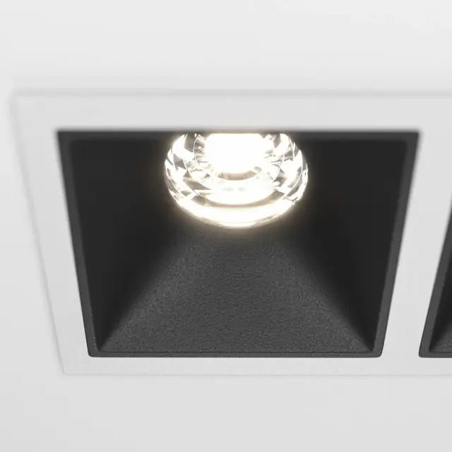 Встраиваемый точечный светильник Maytoni ALFA LED — черный, ракурс 3