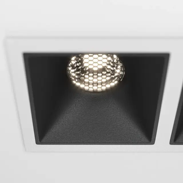 Встраиваемый точечный светильник Maytoni ALFA LED — черный, ракурс 8