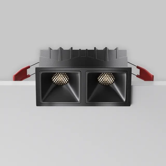 Встраиваемый точечный светильник Maytoni ALFA LED — черный, ракурс 6