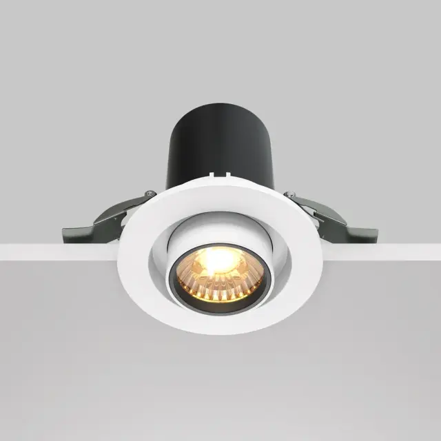Встраиваемый точечный светильник Maytoni HIDDEN — белый, ракурс 3