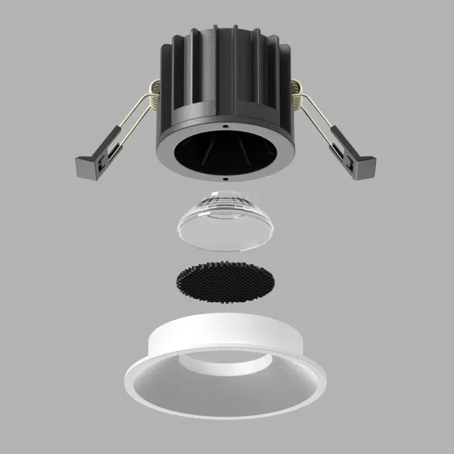 Встраиваемый точечный светильник Maytoni ROUND — белый, ракурс 5