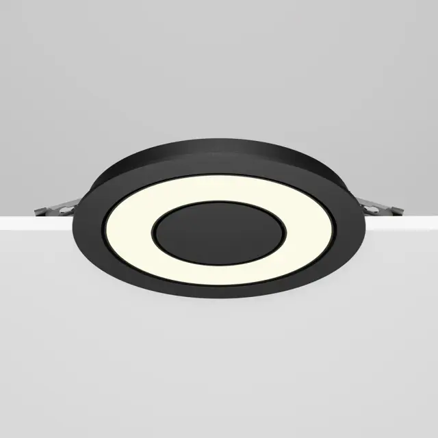 Встраиваемый точечный светильник Maytoni VECTOR — черный, ракурс 3