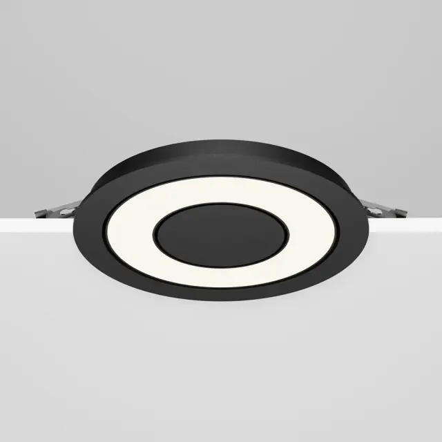 Встраиваемый точечный светильник Maytoni VECTOR — черный, ракурс 3