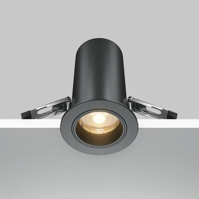 Встраиваемый точечный светильник Maytoni FOCUS LED — черный, ракурс 2