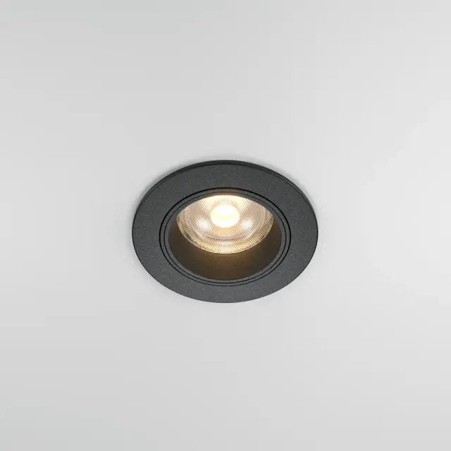 Встраиваемый точечный светильник Maytoni FOCUS LED — черный, ракурс 5