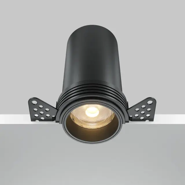 Встраиваемый точечный светильник Maytoni FOCUS LED — черный, ракурс 2