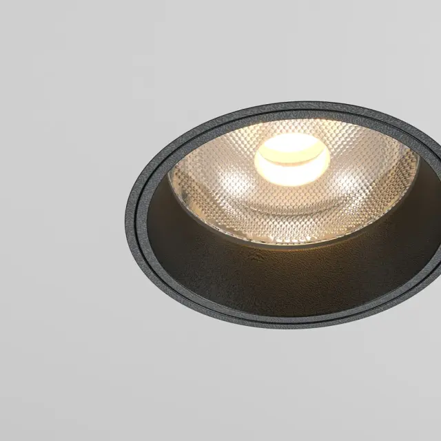 Встраиваемый точечный светильник Maytoni FOCUS LED — черный, ракурс 3