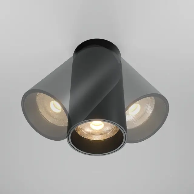 Встраиваемый точечный светильник Maytoni FOCUS LED — черный, ракурс 6