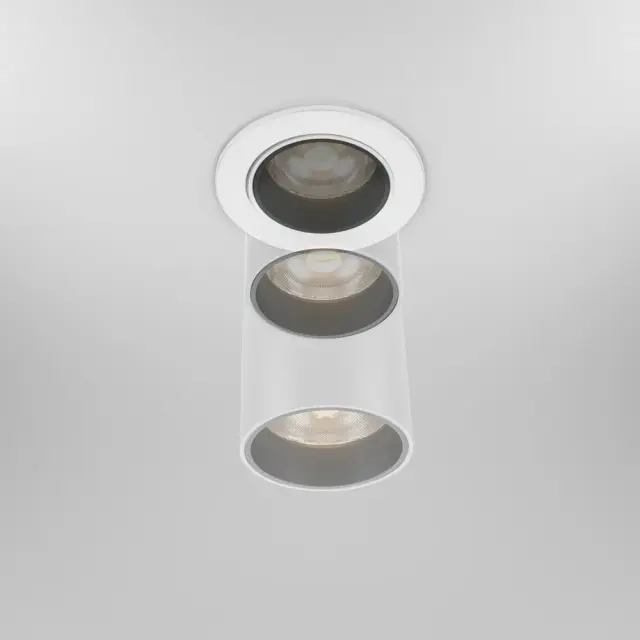 Встраиваемый точечный светильник Maytoni FOCUS LED — белый, ракурс 6