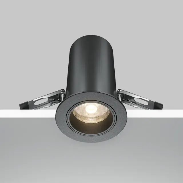 Встраиваемый точечный светильник Maytoni FOCUS LED — черный, ракурс 2