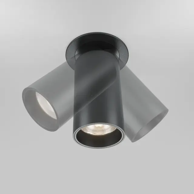 Встраиваемый точечный светильник Maytoni FOCUS LED — черный, ракурс 7