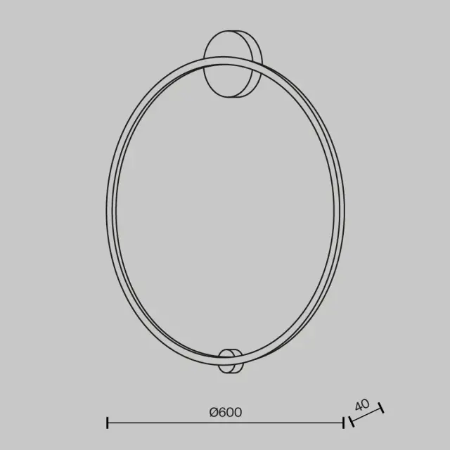 Накладное бра Maytoni HALO — латунь, ракурс 2