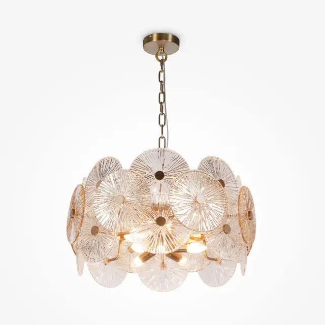 Подвесная люстра Maytoni ASTER — янтарный, прозрачный