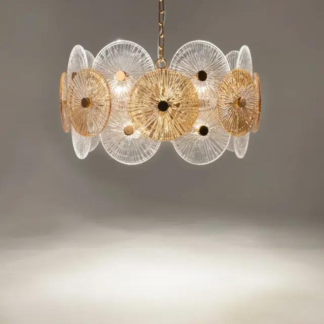 Подвесная люстра Maytoni ASTER — янтарный, прозрачный, ракурс 4