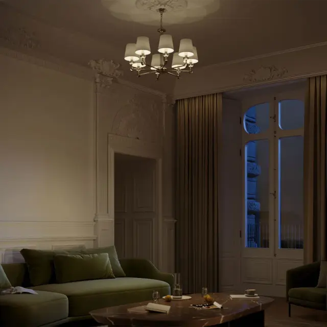 Подвесная люстра Maytoni RIVERSIDE — белый, ракурс 2