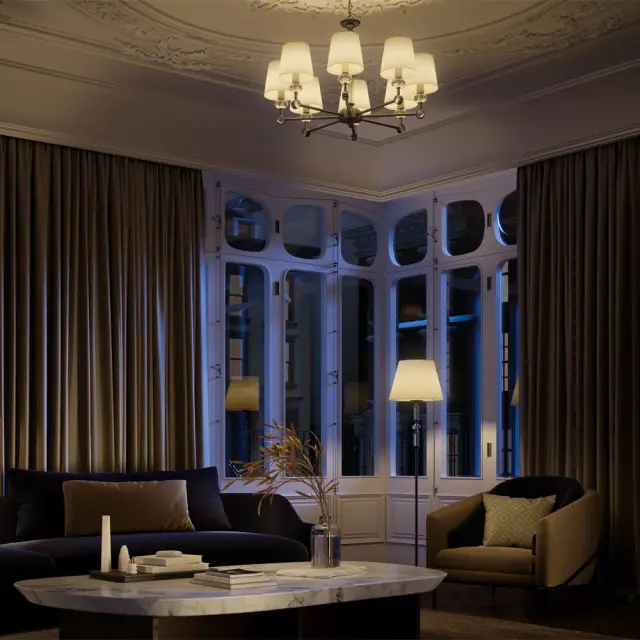 Подвесная люстра Maytoni RIVERSIDE — белый, ракурс 2