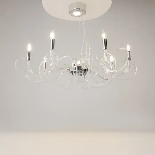 Подвесная люстра Maytoni ATLANTA — хром, ракурс 3