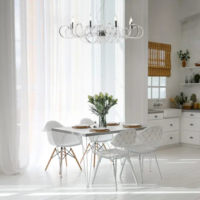 Подвесная люстра Maytoni ATLANTA — хром, ракурс 2