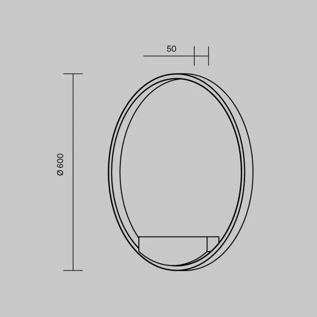 Накладное бра Maytoni RIM — черный, ракурс 3