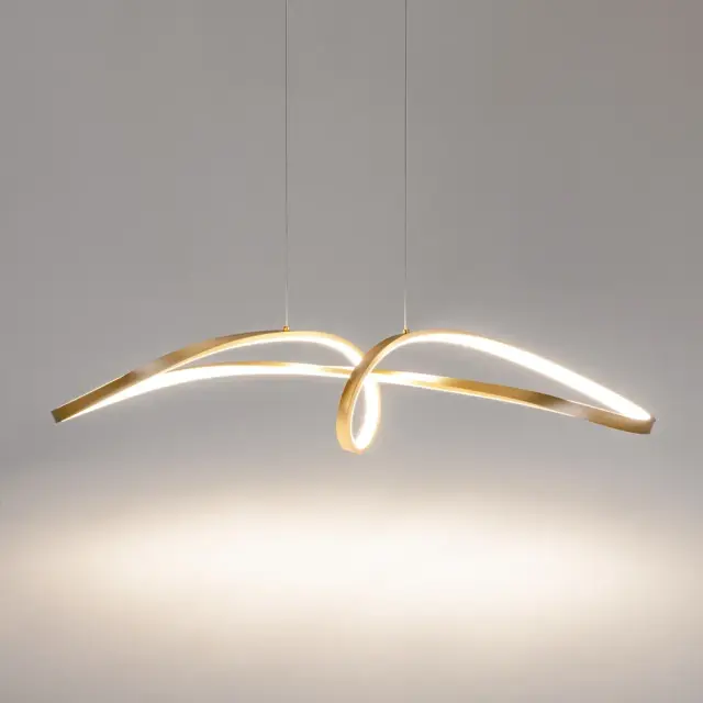 Подвесной светильник Maytoni CURVE — золотой, ракурс 4