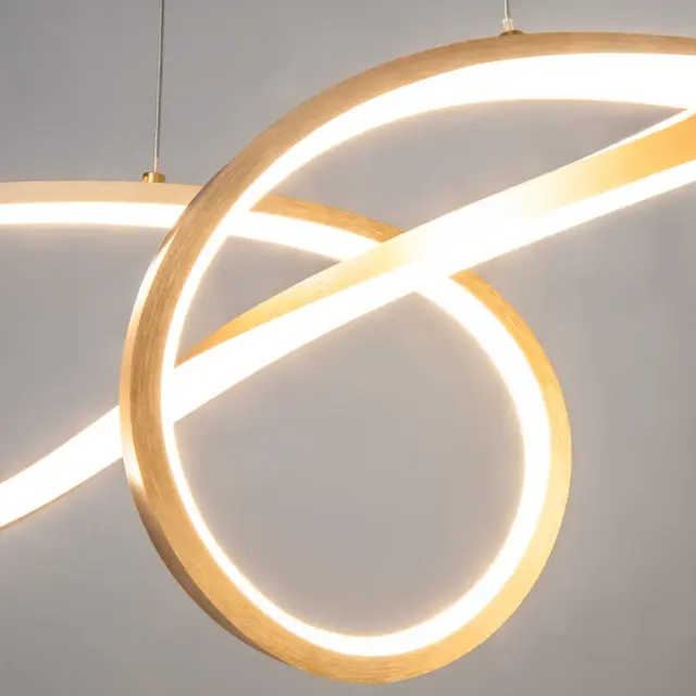 Подвесной светильник Maytoni CURVE — золотой, ракурс 5