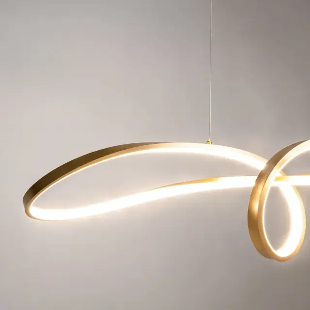 Подвесной светильник Maytoni CURVE — золотой, ракурс 6
