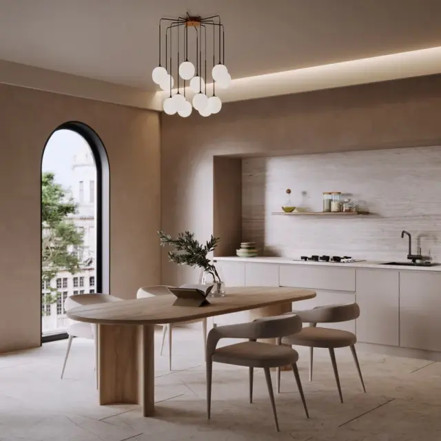 Подвесная люстра Maytoni BRANCH — белый, ракурс 4