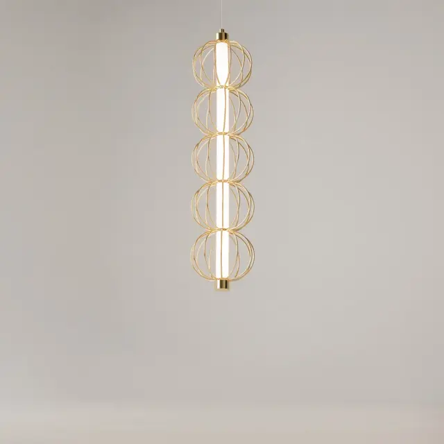 Подвесной светильник Maytoni GOLDEN CAGE — золотой, ракурс 4