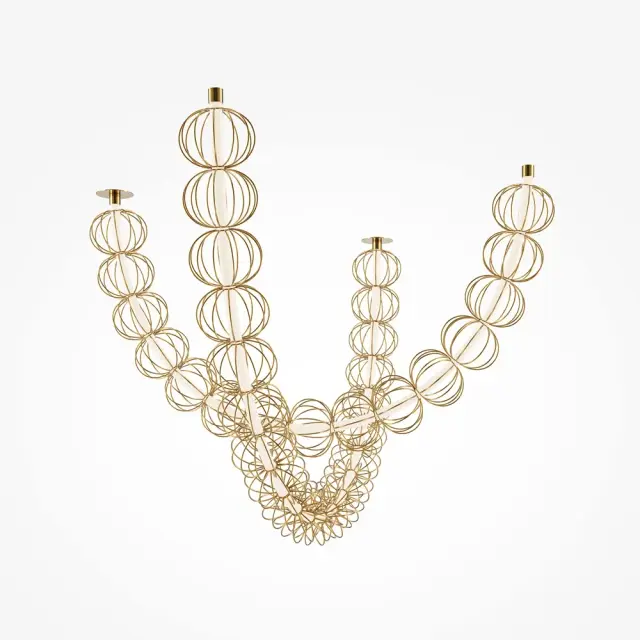 Подвесной светильник Maytoni GOLDEN CAGE — золотой, ракурс 2