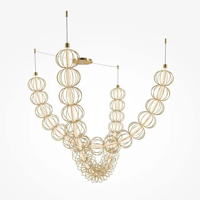 Подвесной светильник Maytoni GOLDEN CAGE — золотой, ракурс 2
