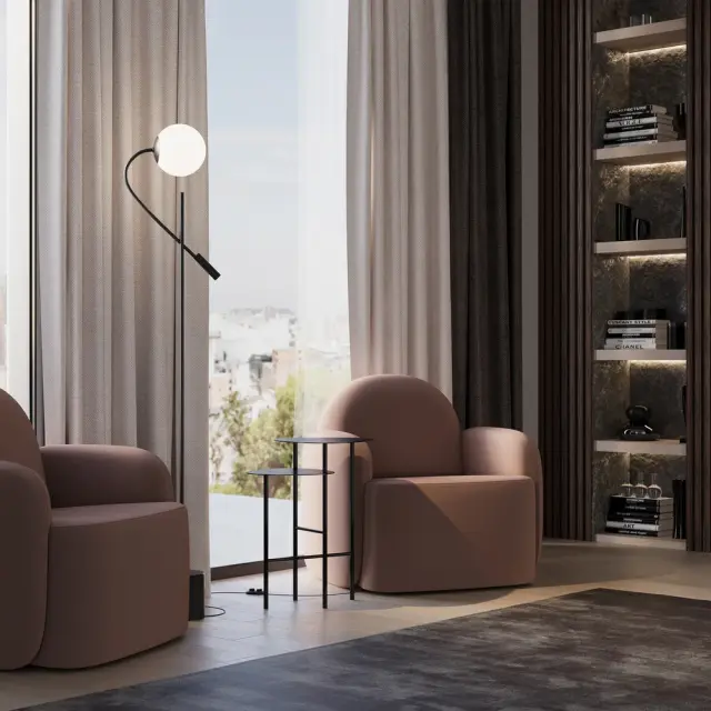 Торшер Maytoni FLY — белый, ракурс 8