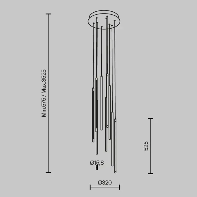 Подвесной светильник Maytoni LIGHT STICK — черный, ракурс 5