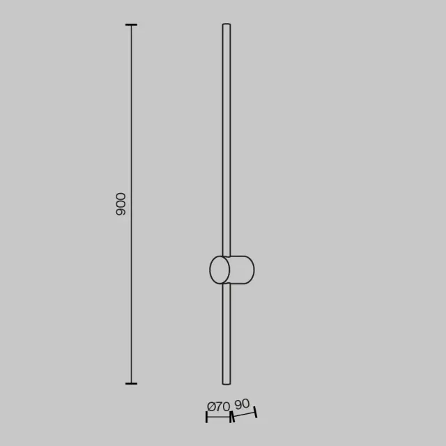 Накладное бра Maytoni LIGHT STICK — латунь, ракурс 3